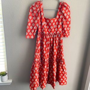 Desert Vibes Square Neck Hem Dress- New with Tags